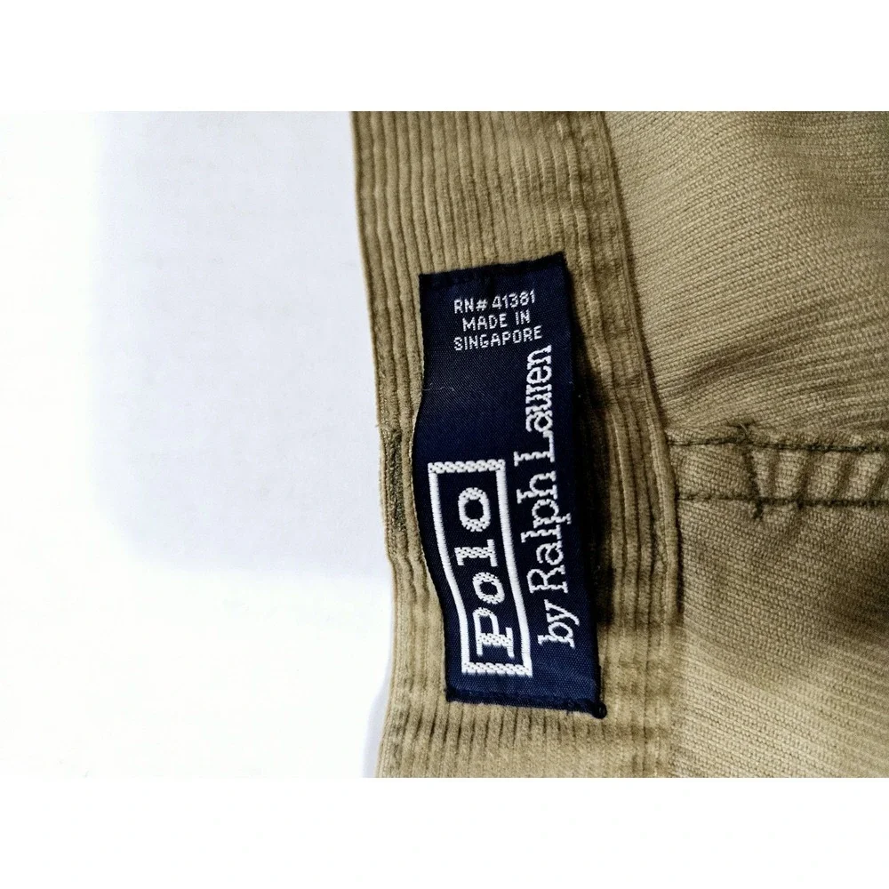 Polo Ralph Lauren Pleated‎ Khaki Pants Men's Size 35x30 Rwgular Fit 100% Cotton